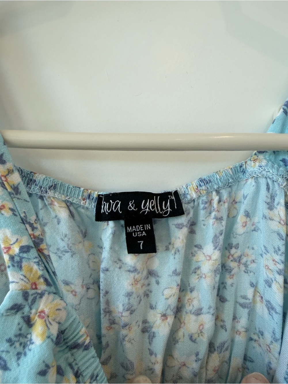 Blue Floral Girls' One-Piece Romper - Picture 3 of 4